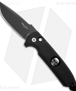 Pro-Tech Les George Rockeye Skull Automatic Knife (3.375" Black)