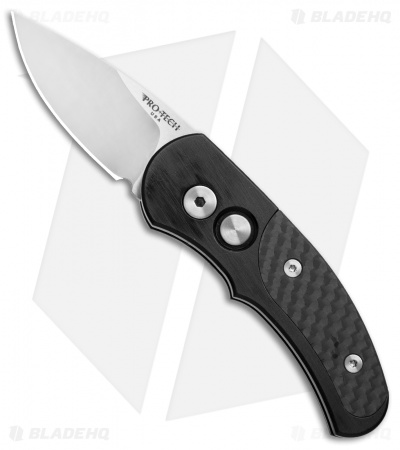 Pro-Tech Runt J4 Automatic Knife Black / Carbon Fiber (1.94" Satin) 4404