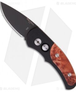 Pro-Tech Runt J4 Automatic Knife Maple Burl Handle (1.94" Black Plain) 4407