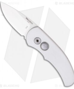 Pro-Tech Runt J4 Automatic Knife Silver Handle (1.94" Satin Plain) 4413