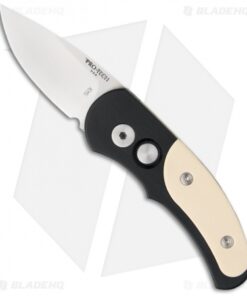 Pro-Tech Runt J4 Tuxedo Automatic Knife Black/Ivory Micarta (1.94" Satin) 4451