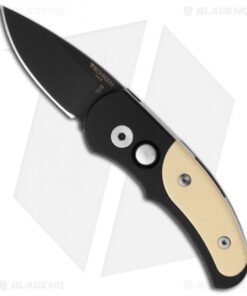 Pro-Tech Runt J4 Tuxedo Automatic Knife w/ Ivory Micarta (1.94" Black) 4452