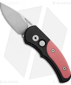 Pro-Tech Runt J4 Automatic Knife Black w/Pink G-10 (1.94" Satin) 4445