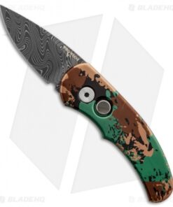Pro-Tech Custom PK Splash Runt J4 Automatic Knife (1.94" Damascus)