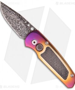Protech Custom Titanium Runt 2 Automatic Knife (1.9" Damascus)