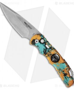 Pro-Tech TR-4 Splash Skull Proto Automatic Knife (4" Stonewash Plain)