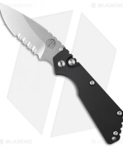 Strider + Pro-Tech SnG Automatic Knife Solid Black Aluminum (3.5" SW Serr) 2402