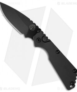 Strider + Pro-Tech SnG Automatic Knife Solid Black Aluminum (3.5" Black) 2403