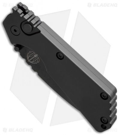 Strider + Pro-Tech SnG Automatic Knife Solid Black Aluminum (3.5" Black) 2403 - Image 2