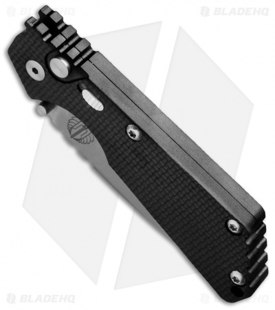 Strider + Pro-Tech SnG Automatic Knife Knurled w/Safety (3.5" Stonewash) - Image 2