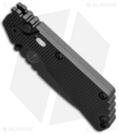 Strider + Pro-Tech SnG Automatic Knife Knurled w/Safety (3.5" Black Serr) - Image 2