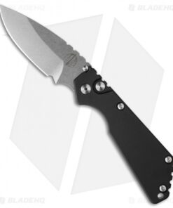 Strider + Pro-Tech SnG AutoKnife Solid Black Aluminum (3.5" Stonewash) 2401