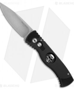 Pro-Tech TR-2.60 Skull Tactical Response Automatic Knife Black (3" Stonewash)