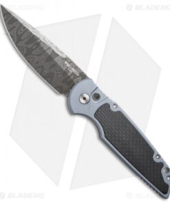 Pro-Tech TR-3 Custom Automatic Knife Carbon Fiber (3.5" Damascus)