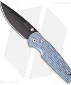 Pro-Tech Custom TR-3 Integrity Frame Lock Knife Blue Ti (3.5" Black) 7725-BT