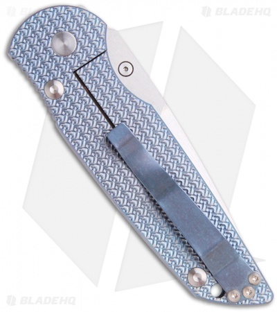 Pro-Tech Custom TR-3 Integrity Frame Lock Knife Blue Ti (3.5" Stonewash) 7725-SW - Image 2