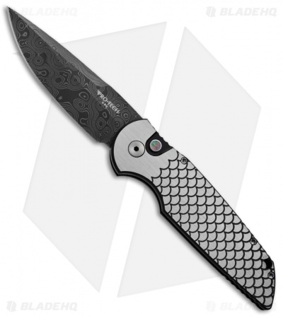Pro-Tech TR-3 Fish Scale Custom Tactical Response Automatic (3.5" Damascus)