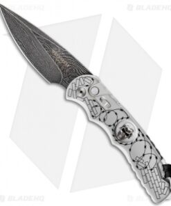 Pro-Tech Razor Wire Skull TR-4 Automatic Knife (Zoe Crist Damascus) TR-4.62