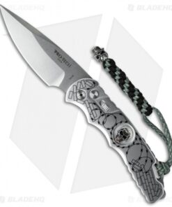 Pro-Tech Razor Wire Skull TR-4 Automatic Knife (4" Stonewash) Limited Edition