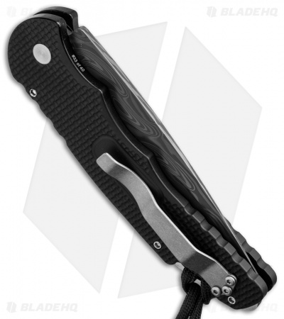 Pro-Tech TR-4 Limited Edition Skull Automatic Knife Knurled Black (4" Damasteel) - Image 3