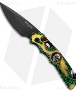 Pro-Tech PK Custom TR-4 Skull USN GVI Automatic Knife (4" Black)