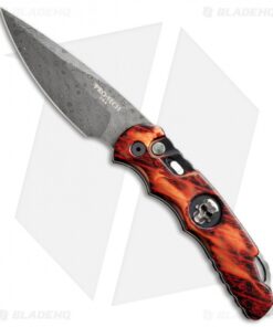 Pro-Tech Custom TR-4 Skull Automatic Knife Splash (4" Damascus)