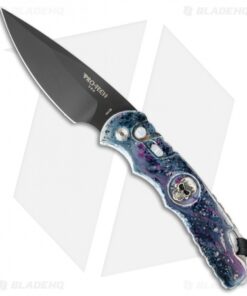 Pro-Tech TR-4 Skull Automatic Knife Gray/Magenta Splash (4" Black)