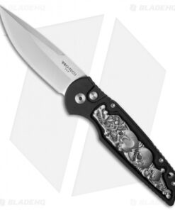 Pro-Tech TR-3 Shaw Skull Automatic Knife Coin Struck Inlay (3.5" Satin) TR-3.41