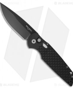 Pro-Tech TR-3 X1 Military Issue Automatic Knife Fish Scale + Safety (3.5" Black)