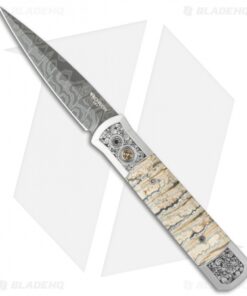 Pro-Tech Godfather Ultimate Steel Custom Knife Engraved/Mastodon (Damascus)