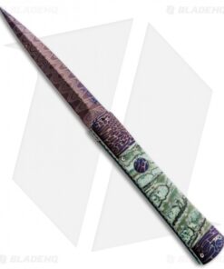 Rainy Vallotton Custom Fantail DnD Automatic Knife Mammoth Molar (Damascus)