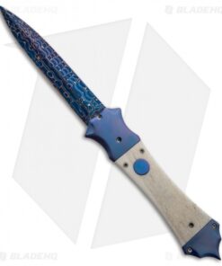 Rainy Vallotton Full Mace Custom Automatic Knife (3.75" Damascus)