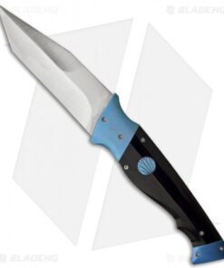 Rainy Vallotton Custom Triad Automatic Knife w/ Buffalo Horn (3.75" Satin)