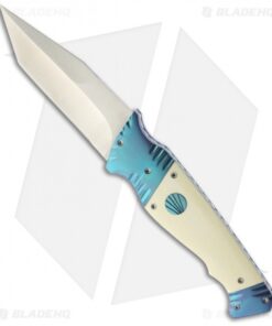 Rainy Vallotton Custom Triad Automatic Knife Ivory (3.6" Satin)