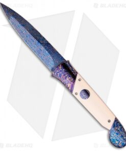 Rainy Vallotton Custom Gamblerette Automatic Knife Ivory (Damascus)