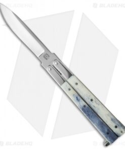 RD Nolen Knives Custom Balisong Knife Bone Handles (4" Polish)