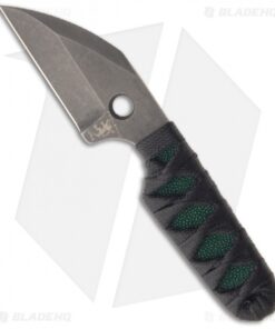 Sam Eddleman Wharncliffe Dashi Neck Knife Cord Wrap Green Rayskin (2" Plain)