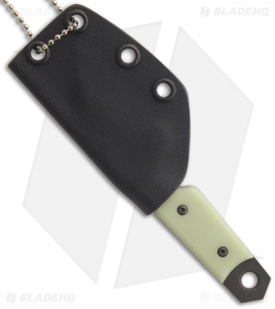 Sam Eddleman Wharncliffe Dashi Neck Knife Moon Glow Fixed Blade (2" Plain) - Image 3