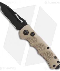 Schrade Mini Extreme Survival Tanto Automatic Knife Tan (2.5" Black) SC60MBRT