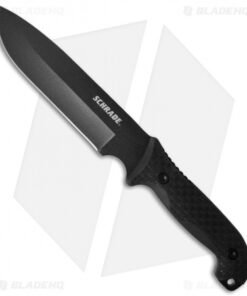 Schrade Frontier SCHF52 Fixed Blade Knife Black TPE (7" Black)