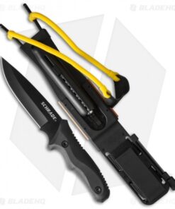 Schrade Guide Master Slingshot / Fixed Blade Knife (5.25" Black) SCHF39