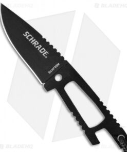 Schrade Mini Fixed Blade Neck Knife (2.1" Black) SCHF5SM