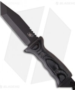 Scorpion Knives Overt Aviator Knife Fixed Blade (5" Black Plain)