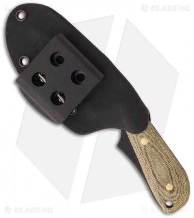 Shadow Tech Knives Raptor 1 Knife Fixed Blade OD Green Micarta (3.25" Plain) - Image 2