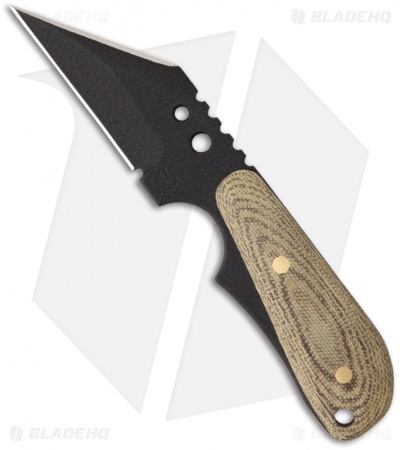 Shadow Tech Knives Raptor 1 Knife Fixed Blade OD Green Micarta (3.25" Plain)