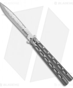 Snody Knives Custom Highroller Balisong Butterfly Knife Titanium (5" Satin/SW)