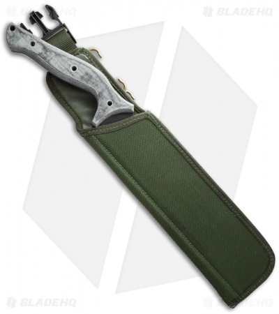 Sniper Bladeworks SOF Chopper Fixed Blade Micarta Green Sheath (9" Black) - Image 2