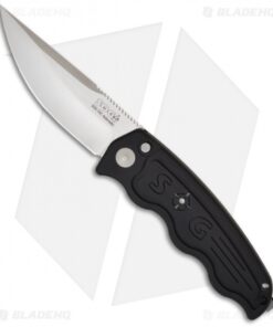 SOG-TAC Automatic Knife Clip Point Black Aluminum (3.5" Satin) ST-01