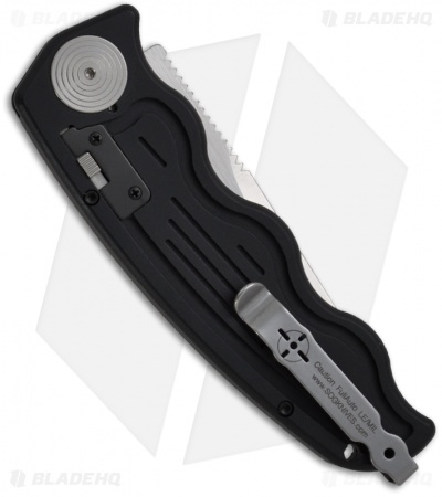 SOG-TAC Automatic Knife Clip Point Black Aluminum (3.5" Satin) ST-01 - Image 2