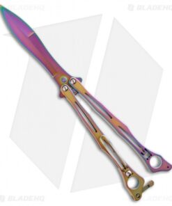 Spyderco Spyderfly Butterfly Knife Spectrum Stainless Steel (4.25" Rainbow)